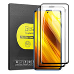 TANYO [2 Pack][9H Hardness] Screen Protector Suitable for Xiaomi Poco X3 NFC(Pocophone X3 NFC), [Edge Full Coverage Screen Protector][Easy-Install][Scratch resistant][High Definition]-Black