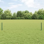 Staketstolpar 11 st U-Kanal Grön 40 cm Stål, vidaXL Hexagon Staket Grön 0,4x25 m Stål