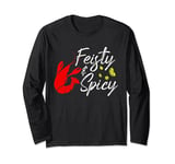Funny Feisty And Spicy Crawfish Boil Cajun Crawfish Festival Long Sleeve T-Shirt