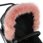 For-Your-Little-One aFHACWPP-P458 Pram Fur Hood Trim Compatible On Peg Perego Rose