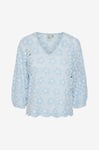 Y.A.S - Blus yasBeauty 3/4 Top S. - Blå