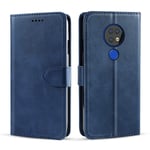 NOKOER Leather Case for Nokia 6.2/Nokia 7.2, [2 in 1] Flip Cowhide Leather Wallet Cover + Tempered Glass Screen Protector, Card Holder Leather Protective Phone Case - Blue