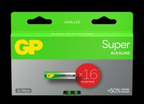 GP Super Alkaline AAA-batteri, 24A/LR03, 16-pack