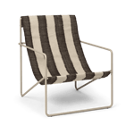ferm LIVING Desert lounge chair Cashmere, off-white, chocolate