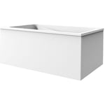 Tablier frontal pour baignoire rectangulaire 180 x 90 x 60 cm installation angle Blanc - Blanc - Jacob Delafon
