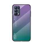 Hülle® Gradient Color Anti-Scratches Glass Case Compatible for OPPO Reno5 Pro 5G (8)