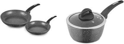 Tower Cerastone T81282X 2 Piece Forged Frying Pan Set with Non-Stick Coating an