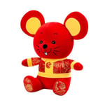 Lucky Mouse Happy Plush Stuffed Toys Soft Animal Dolls Fluorescence Yellow M China
