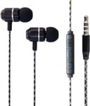 Moto G30 - Earphones In-Ear Headphones Earbuds with 3.5mm Jack [Remote & Microphone] Noise Isolating, High Definition For Motorola Moto G30 (BLACK)