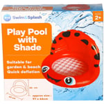 Childrens Play Pool With Shade Ladybird Bug Summer Paddling 97 x 66cm Age 2+