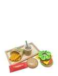 Burger Menu Set Toys Toy Kitchen & Accessories Toy Food & Cakes Multi/patterned Magni Toys