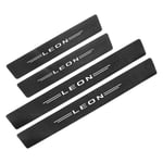 Skyddsdekaler för dörrtrösklar, biltillbehör för Seat Ibiza Leon Arona Altea Ateca Tarraco Alhambra Arosa Exeo Mii Toledo For Leon Black White