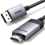 Ugreen DisplayPort till HDMI-kabel 4K 60Hz, 3m - Grå