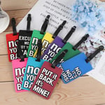 Name Address Label Not Your Bag Pattern Travel Luggage Tag Trave Black