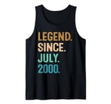 Legend Since July 2000 24th Birthday Gifts Men 24 Years Old Tank Top