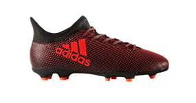 adidas X 17.3 FG Kids  Football Boots Charcoal / Red  S82368 UK 4  DEADSTOCK