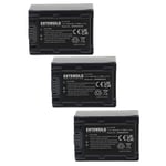 EXTENSILO 3x Batteries compatible avec Sony HDE-SX43E, HDE-SX65E, FDR-AX700E, FDR-AXP33 appareil photo, reflex numérique (1640mAh, 7,2V, Li-ion)