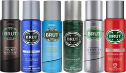 Brut Deodorants Body Spray Multipack 6 X 200Ml | Original Identity Attraction To