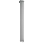 Hudson Reed - Windsor - Radiateur Électrique Style Fonte Rétro Vertical Double Rang avec Écran Tactile - Blanc - 150 cm x 20 cm