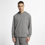 With its clean, modern design, the Nike Dri-FIT Hoodie is an ideal layer for warm ups and cool downs. Soft, jersey fabric sweat-wicking features a brushed back added loft comfort, while wrapped hood provides extra warmth protection trips to from studio. Men's Pullover Long-Sleeve Yoga Training - Black