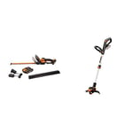 WORX WG261E.1 18V (20V MAX) Cordless 45cm Hedge Trimmer with 2 Batteries & WG163E.9 GT3 Command Feed Cordless Grass Trimmer 30cm 18V - Body ONLY