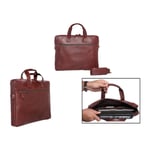 Ferrelli laptop Bag Leather Exc 15,6" br