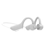 Fashion Bluetooth Earphone, Wireless Headphones Bluetooth 5.0 Bone Conduction Sports Handsfree Earphones, for Gym Office Home/Phone Laptop etc (Color : White gray)