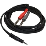 HQRP 10 ft 1/8 TRS to Dual 1/4 TS Cable for JBL EON15 G2 Speakers