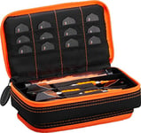 Casemaster Plazma Plus Black with Orange Trim Dart Case and Phone Pocket