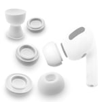 sciuU Silicone Eartips compatibile with Apple AirPods Pro, [3 Pairs] Replacement Earbuds Case, Silicone Soft Cover Earbud Ear Tips, Size L+M+S, White