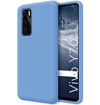 Tumundosmartphone Coque Silicone Liquide Ultra Douce pour Vivo Y70 Couleur - Bleu