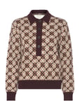 G Pattern Jaquard Knit Polo Brown GANT