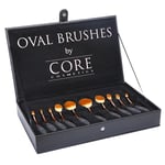 CORE cosmetics Oval Brushes Rose Guld 10 Set Borstar