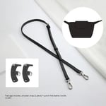 Väskrem för Longchamp Väska Transformation Tillbehör Gratis stansning för miniväska Axelrem miniväska Black