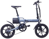 PARTAS Sightseeing/Commuting Tool - 16In Folding E-Bike Aluminum Alloy Ultralight Portable Scooter With Removable Large Capacity Lithium-Ion Battery (36V 8AH), Dual Disc Brakes Electric Bicycle