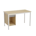 Sybord 135, 1200x600 mm, höjd 720 mm, björklaminat, vitt stativ