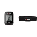 Polar - M460 - Compteur vélo GPS Intégré - Noir & H10+ Capteur de Fréquence Cardiaque Haute précision - Bluetooth, Ant+, ECG/EKG - émetteur Cardiaque Waterproof avec Ceinture Pectoral