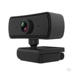 Ensemble de 2 Caméras Web USB Numériques 1440P HD Webcam Plug & Play Micro Intégré