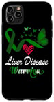 Coque pour iPhone 11 Pro Max Papillons en ruban vert pour maladie du foie guerrier