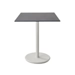 Cane-Line - Cafebordsunderrede - Go - Sand/bordsskiva 72X72 cm - Drop, Go - Dark Grey - Småbord & Sidobord utomhus - Beige