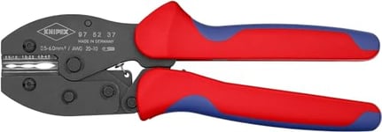 Knipex PreciForce® Crimping Pliers burnished, with multi-component grips 220 mm 97 52 37