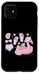iPhone 11 Flamingo Floatie Beach Summer Vibes Palm Trees Tropical Case