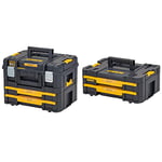 DEWALT DWST83395-1 Suitcase, Black and Yellow & DeWalt DWST1-70706 T-Stak IV Tool Storage Box with 2-Shallow Drawers, Yellow/Black, 7.01 cm*16.77 cm*12.28 cm