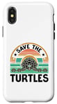 Coque pour iPhone X/XS Save The Turtles, animal marin et amoureux des tortues de mer