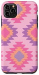 Coque pour iPhone 11 Pro Max Rose Violet Sud-Ouest Amérindien Aztèque Boho Western