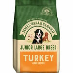 James Wellbeloved Junior Large Breed Dry Dog Food - Turkey & Rice - 15kg