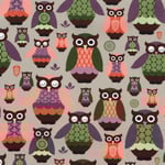 Tyg i metervara, bredd 145 cm (maxlängd 6 m) – Wise owl
