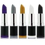 Freedom 5 x Pro Lipstick Far Away Collection Kit, Black Gold White Purple Silver