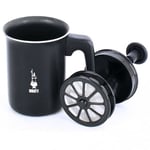 Bialetti Manual Milk Frother Stovetop Coffee Jug 6 Cup Tuttocrema 1 Litre Black