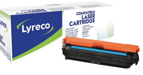 New Lyreco Compatible CE741A 307A Cyan Toner Cartridge for HP CP5225 , CP5220